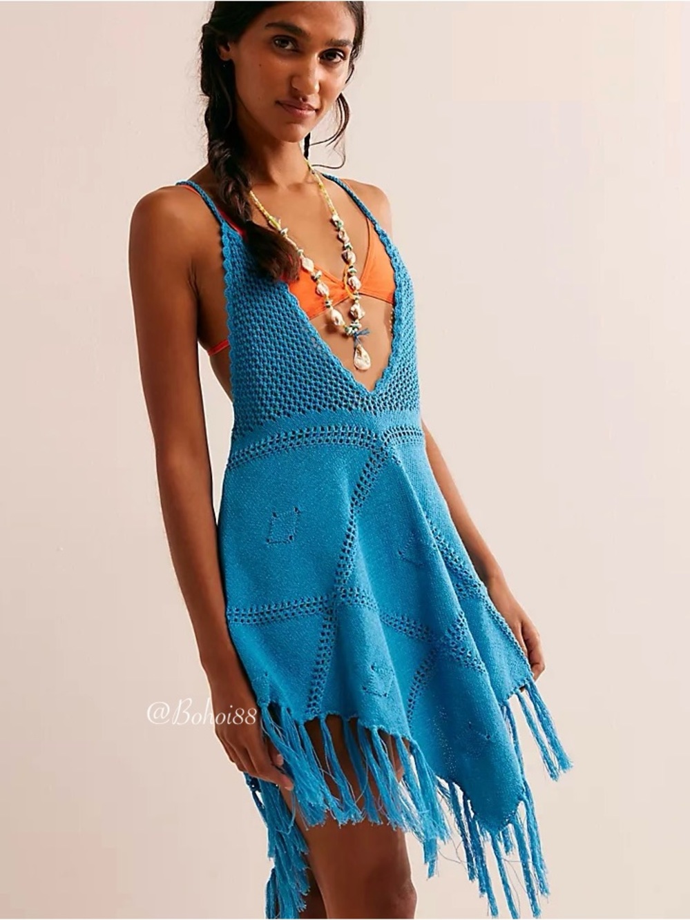 NWT Free People Viola Fauxchet Beach Cover Up Mini Dress
